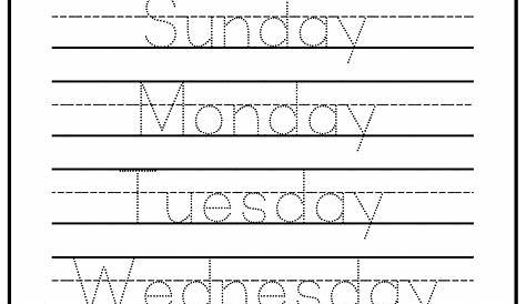 Tracing The Days Of The Week