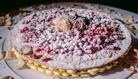 Traditional Italian Millefoglie wedding cake with fresh berries, sweet