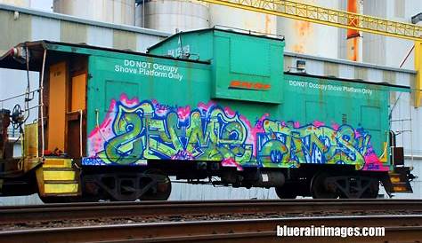 Train car graffiti Stock Photo - Alamy