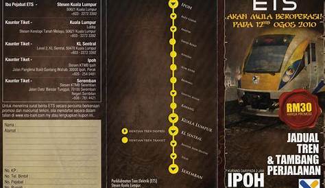 ETS Taiping to Ipoh Schedule (Jadual) KTM Train Price (Harga Tiket)