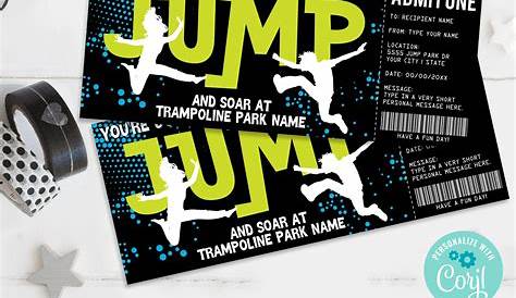 Trampoline Gift Certificate Cards Boing Zone Park
