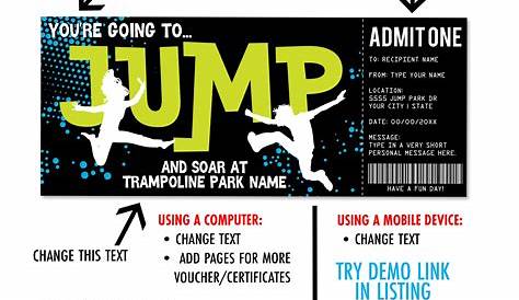 Trampoline Gift Vouchers Airplay Park