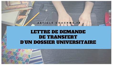 exemple de demande de transfert d'une université ? une autre