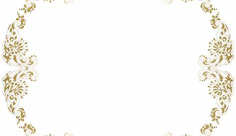 Transparent Gold PNG Frame with Flowers | Gallery Yopriceville - High