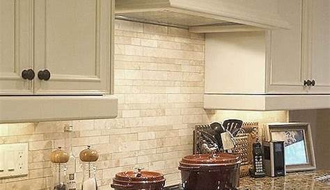 Travertine Stone Backsplash Ideas Light Ivory Kitchen Subway Tile