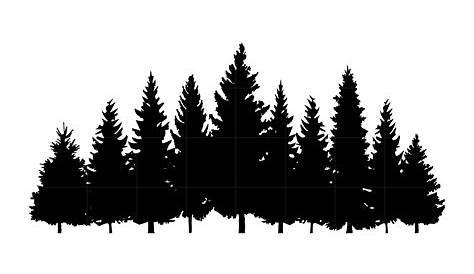 Tree Line Silhouette Vector at Vectorified.com | Collection of Tree