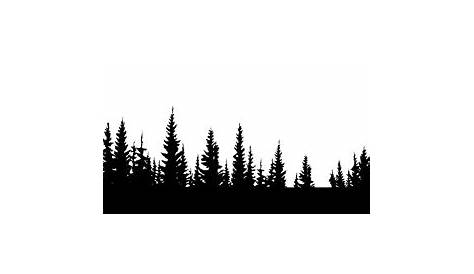 Tree Line Silhouette Vector at Vectorified.com | Collection of Tree