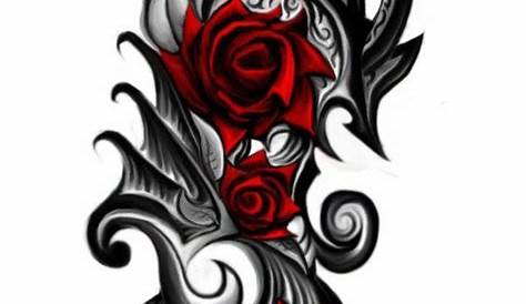 Tribal Rose Tattoo Designs for Men - Tattoo Art Ideas | Tribal rose