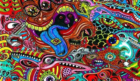 Colorful Artwork Trippy Drawings - The art of drawing is the processing