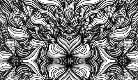 Trippy Art Drawings Black And White - img-re