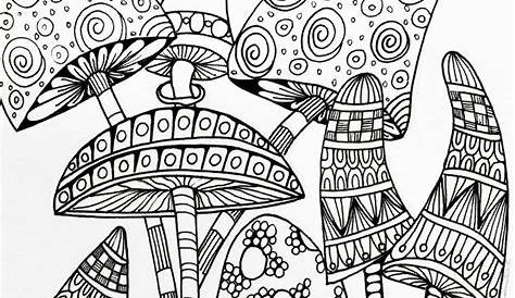 Coloring Pages | Coloring Ideas Trippy Mushroom Pages