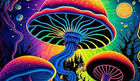 Colorful Mushroom | Psychedelic art, Mushroom art, Mushroom drawing