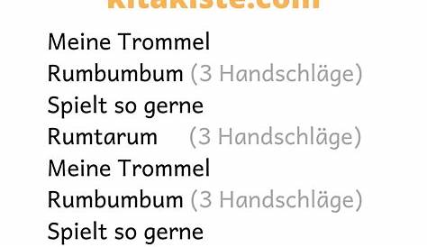 Wenn ich Trommel spielen kann dann klingt das so #lied #kindergarten #