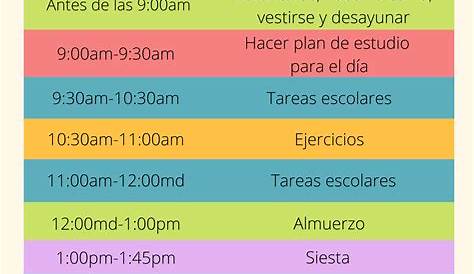 Sintético 92+ Foto Como Hacer Un Horario De Actividades En Casa Alta