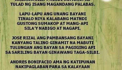 Maikling Tula Ng Pasasalamat Para Sa Ating Pambansang Bayani Na Si Dr