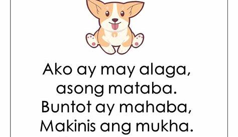 Halimbawa Ng Mga Tagalog Na Tula Filipino Poem Na Pambata Grade 1 To