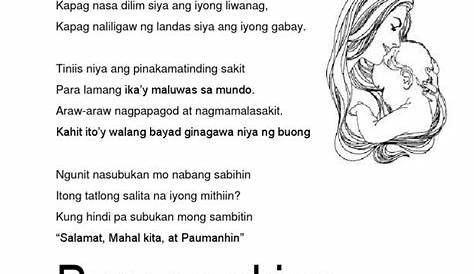 Halimbawa Ng Mga Tagalog Na Tula Tula Sa Diyos Na May Pantig | My XXX