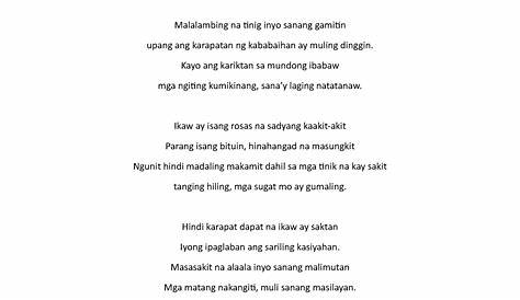 SUMULAT NG TULA NA MAY TATLONG SAKNONG TUNGKOL SA KAHALAGAHAN NG MGA