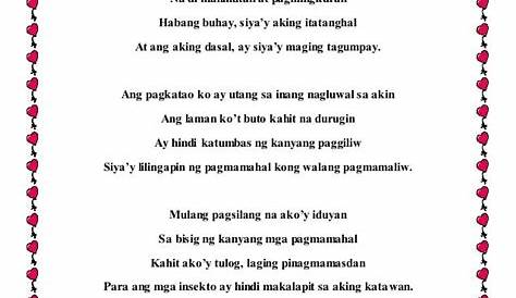 Tula Tungkol Sa Pasasalamat Sa Diyos Sa Pamamagitan Ng Paggawa Ng