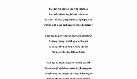 Sa Kabataang Pilipino Mar202015 | PDF