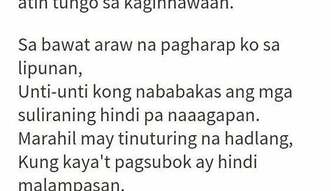 gumawa ng isang tula tungkol sa kasarinlan o kalayaan ng ating bansa