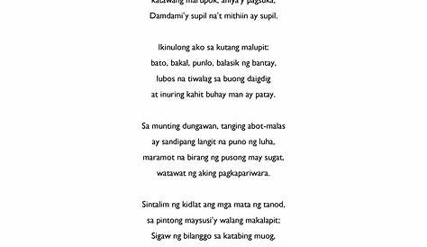 Halimbawa ng mga Tagalog na Tula: Tula Sa Diyos na May 12 Pantig