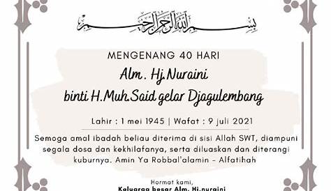 10 Contoh Ucapan di Kotak Nasi 40 Hari yang Singkat & Bermakna