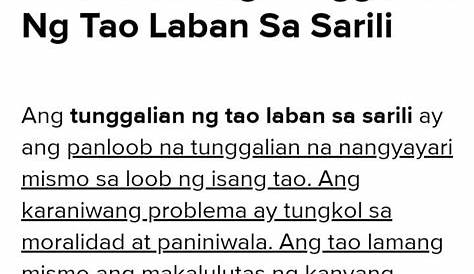 Halimbawa Ng Tunggalian Tao Vs Sarili