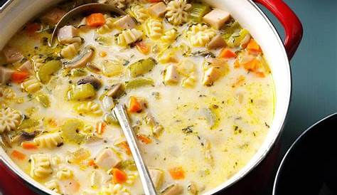 Creamy Vegetable Turkey Soup Recipe Taste of Home