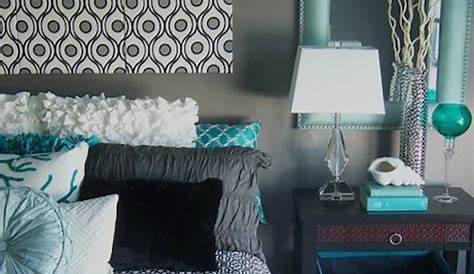 Turquoise And Black Bedroom Decor