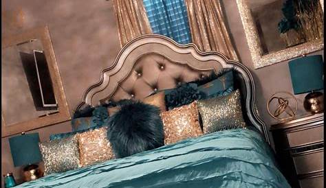 Turquoise And Gold Bedroom Decor