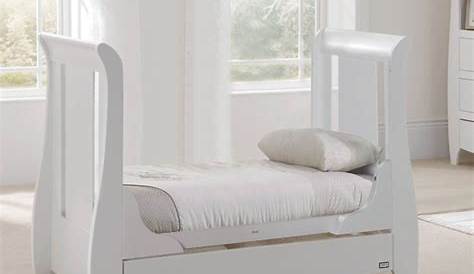 Tutti Bambini Katie Mini Cot Bed Drawer White Sleigh With