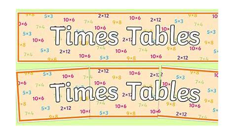 Twinkl Resources >> Times Table Mat >> Classroom printables for Pre