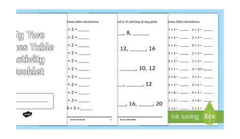 2 Times Table Activity Booklet | Times Tables | Twinkl