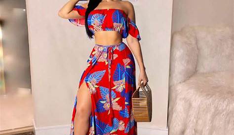 Women's Fashion - Two Piece Pants Sets - Chic Casual Outfit - Floral