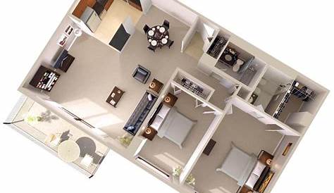 Two Bedroom Apartment Floor Plan : Two Bedroom Floor Apartment Plans