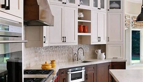 Two Tone Kitchen Cabinets Wood