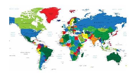 Cocardes du monde entier - Carte du monde