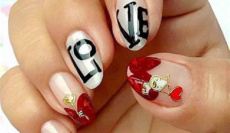 Uñas decoradas para el Día de San Valentín 2019