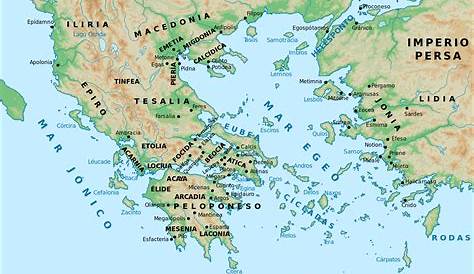 Mapa Geografico De La Antigua Grecia