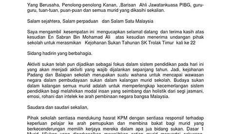 Teks Ucapan Pembukaan Majlis - TaryntinGamble