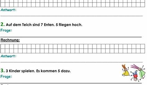 Mathematik Arbeitsblätter für die 1. Klasse Mathematik