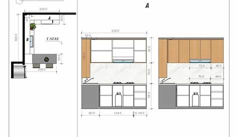 keterangan ukuran kitchen set aluminium 2 pintu dengan rak bumbu