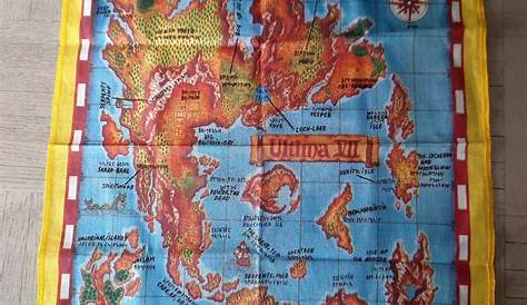 Rare Original Cloth Map from Ultima V Warriors of Destiny | Destiny