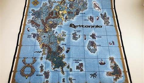 Was cleaning up and found my old cloth map of Britannia. : r/ultimaonline