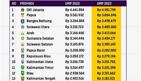 UMP dan UMK Tertinggi di Indonesia Tahun 2023? - CEMWU
