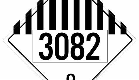 Miscellaneous Dangerous Goods Class 9 UN3082 Tagboard DOT Placard