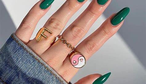 Fotos de uñas color verde – 45 Ejemplos | Green Nails #green #nails #