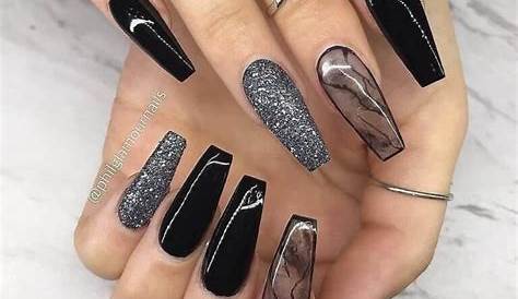 Hermosas ideas en negro/ uñas acrílicas# - YouTube