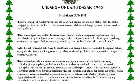 Pembacaan Teks Undang-undang Dasar Negara Republik Indonesia Tahun 1945